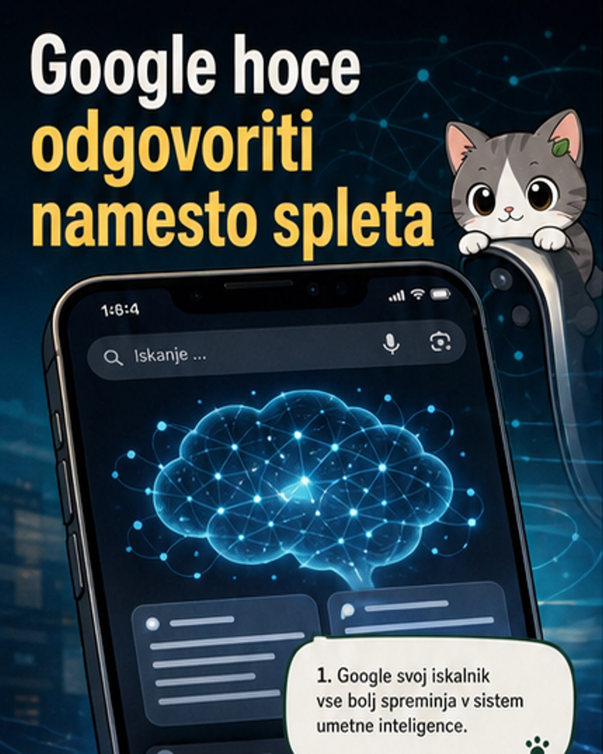 Google spreminja iskalnik v AI asistenta