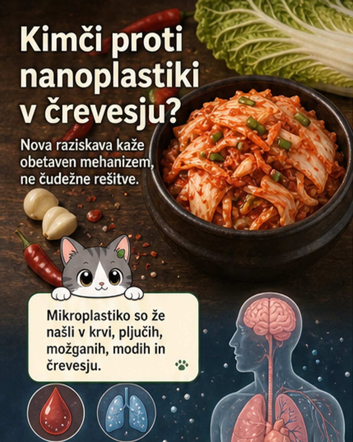 Kimči lahko pomaga izločiti mikroplastiko