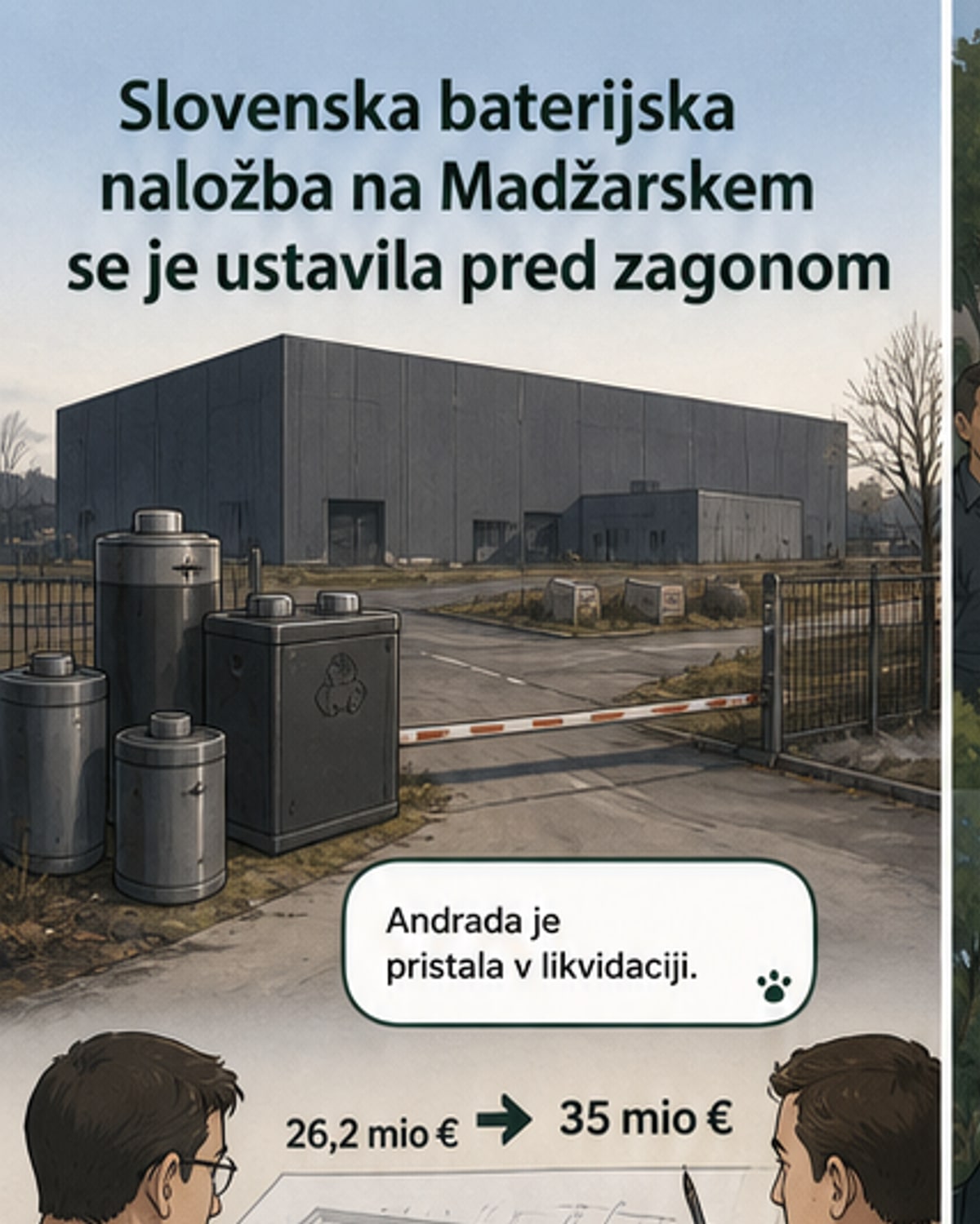 Slovenska tovarna baterij na Madžarskem propadla