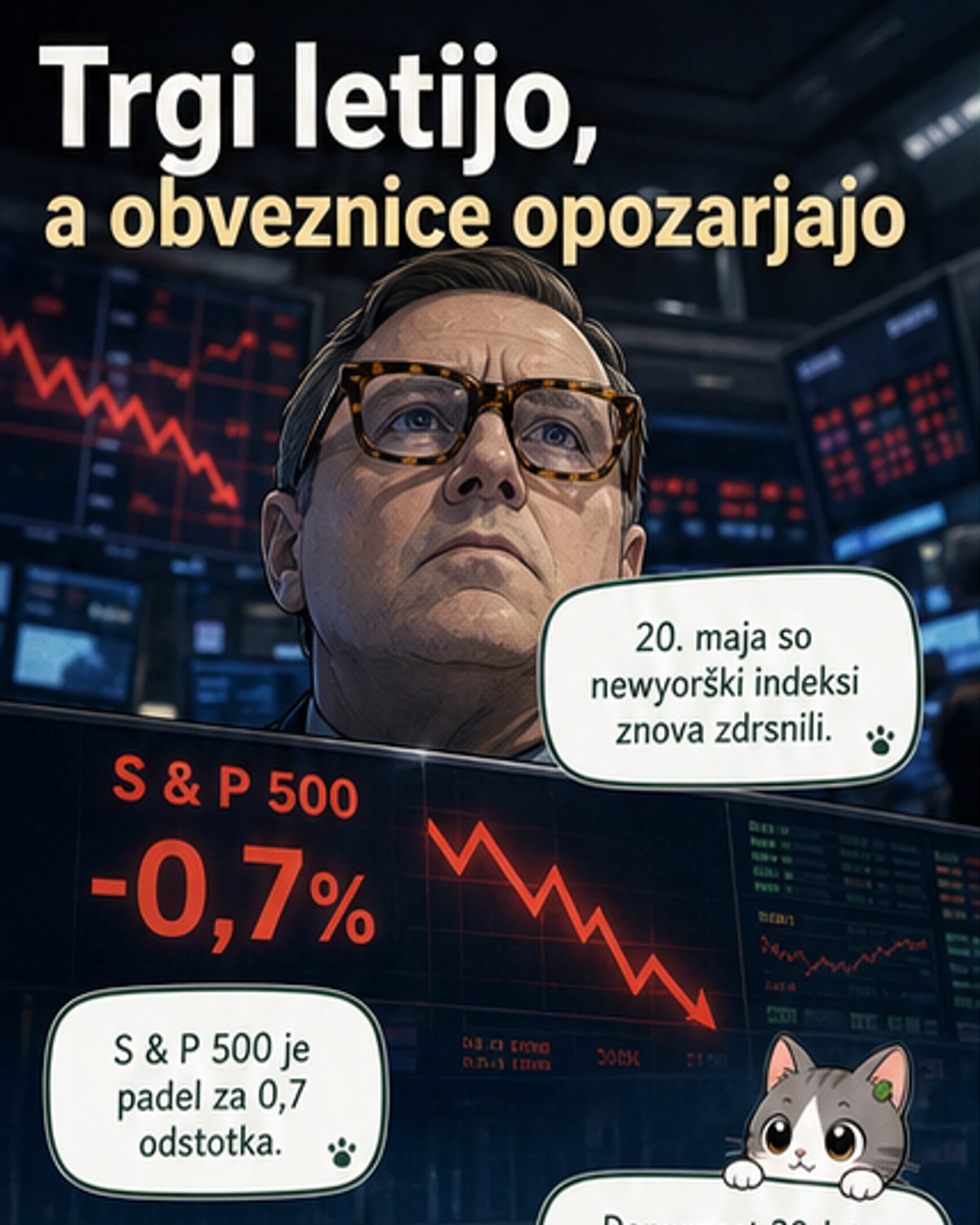 Želja po tveganju na borzi na vrhu