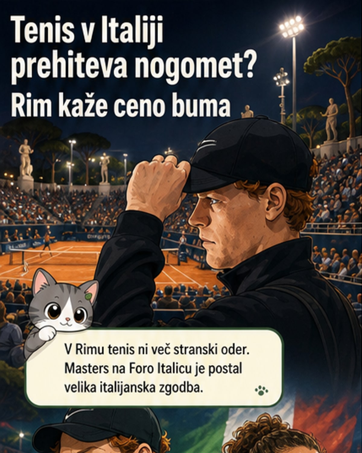 Tenis v Italiji prehiti nogomet