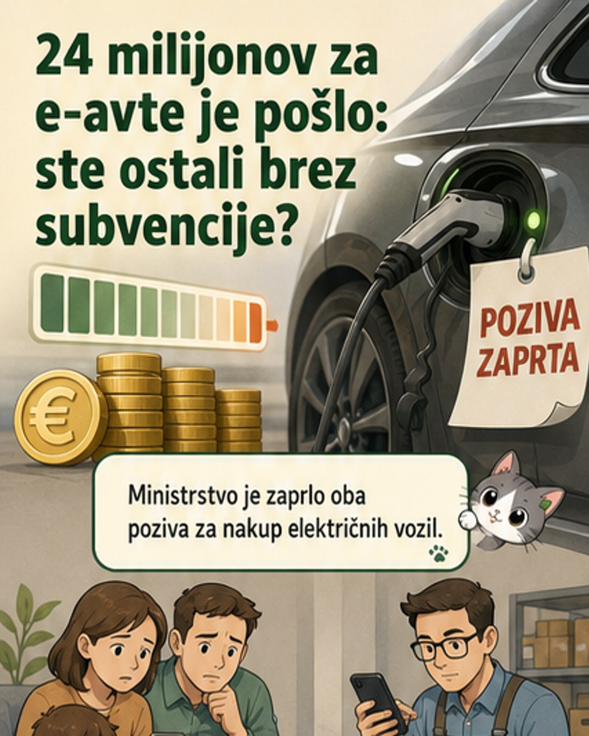 Milijoni za električna vozila porabljeni