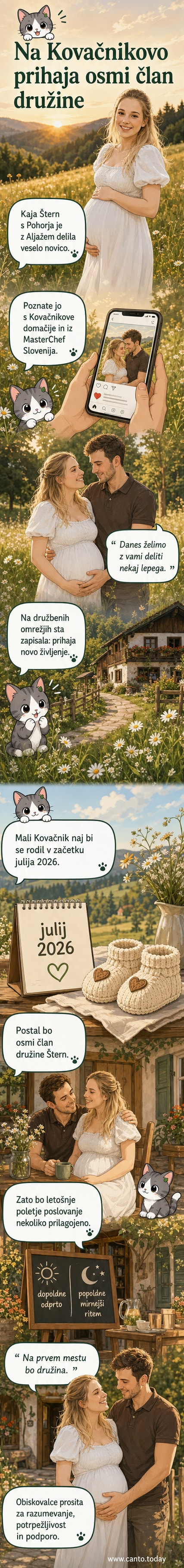 Kaja Štern in njen partner Aljaž objavila srečno fotografijo na družbenih omrežjih, ki obeleži pričakovanje prvega otroka na kmetiji na Pohorju.