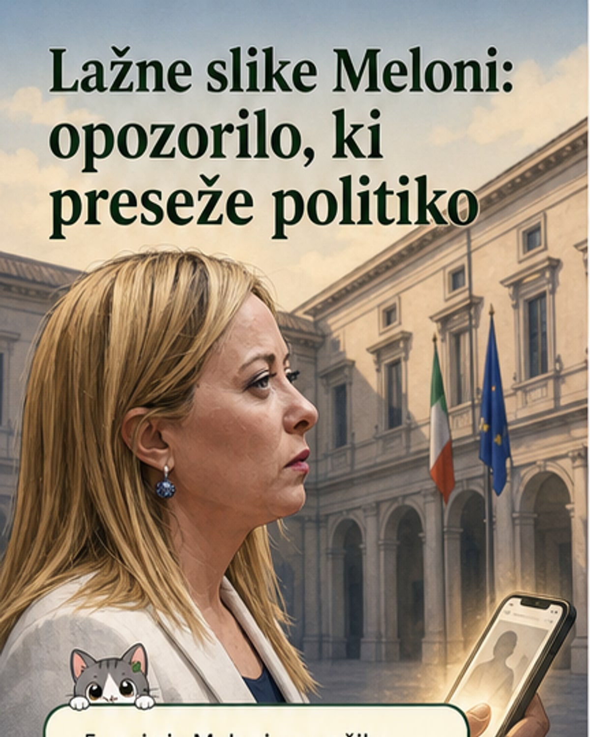 Meloni: Umeljena inteligenca ustvarja lažne slike