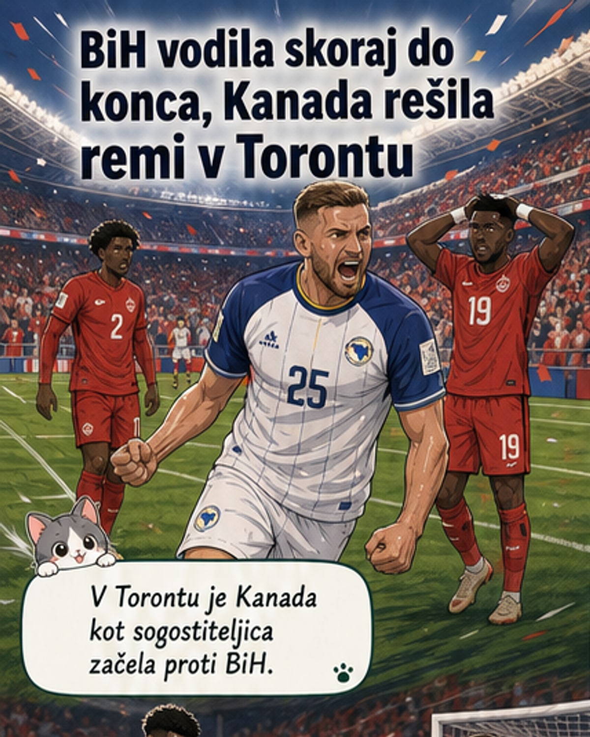 BiH vodila, Kanada izenačila