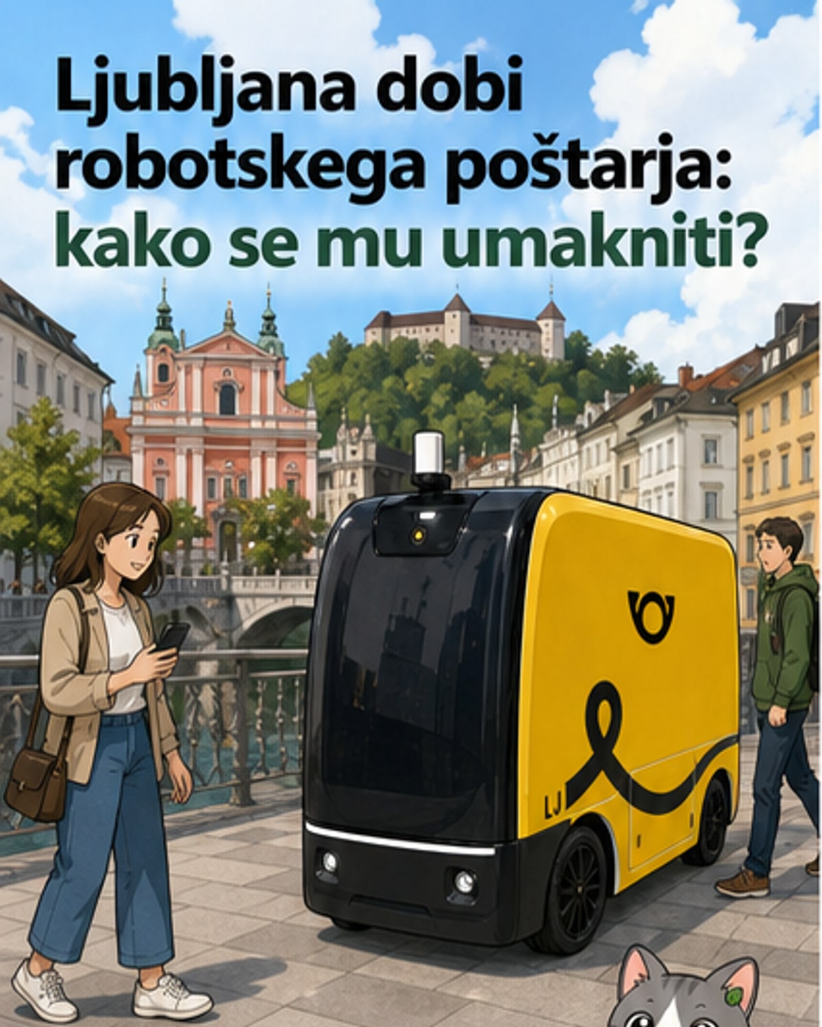 Na slovenskih ulicah prvi robotični poštar