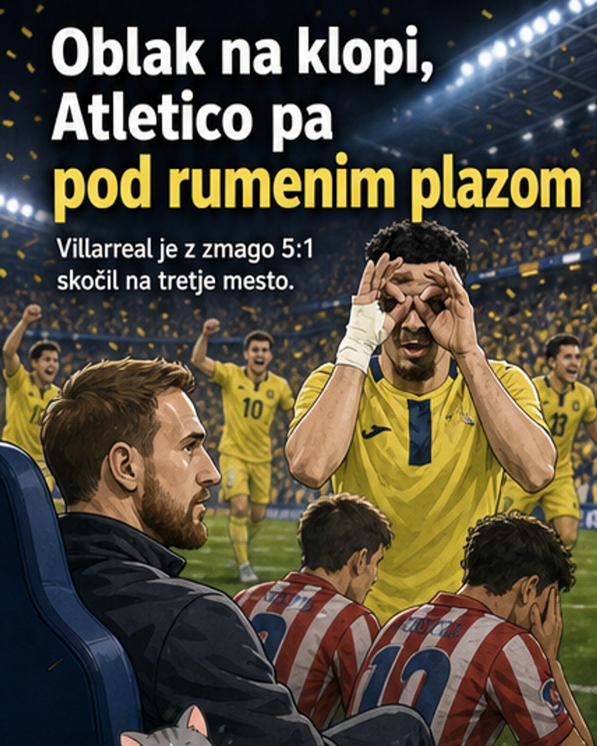 Oblak s klopi opazoval poraz
