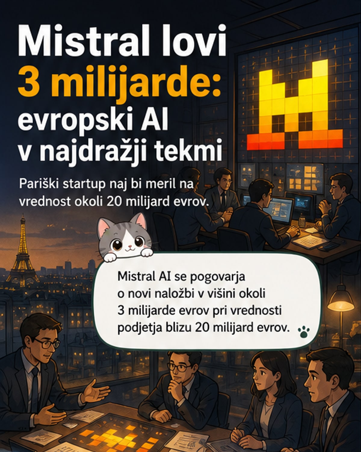 Francoski AI startup lovi 3 milijarde