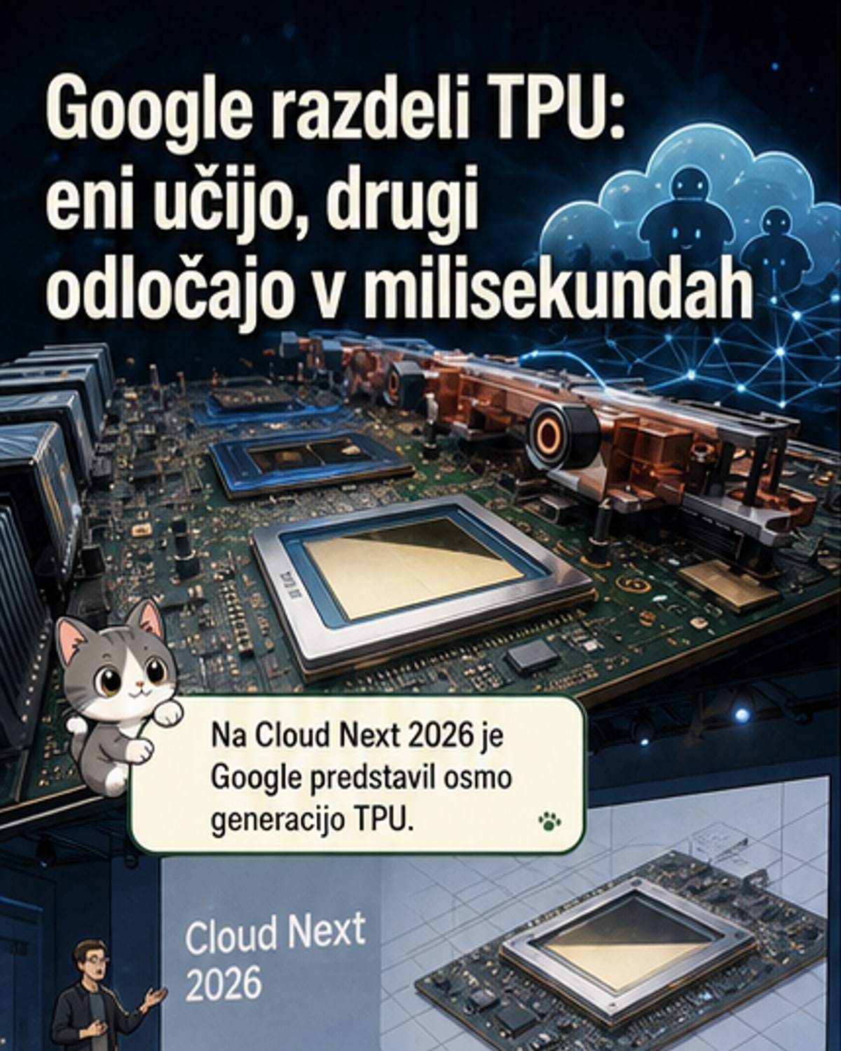 Google lansira dva novejša TPU čipa