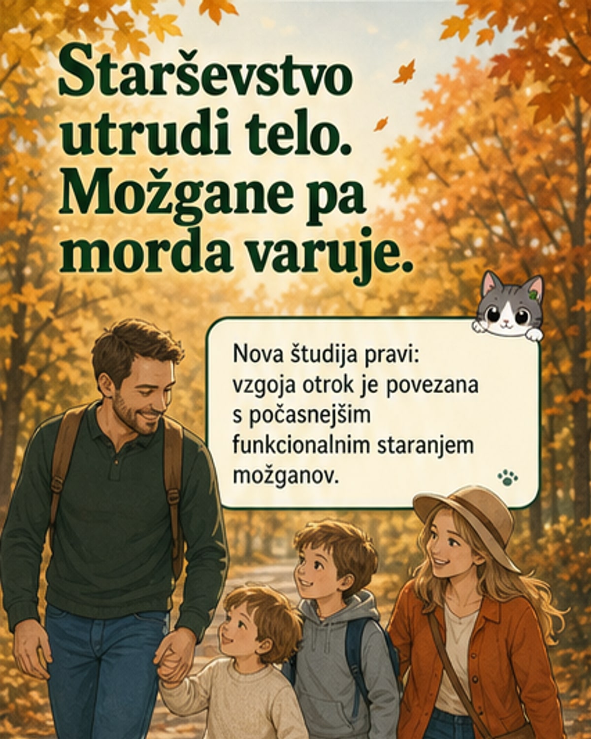 Starševstvo upočasni staranje možganov