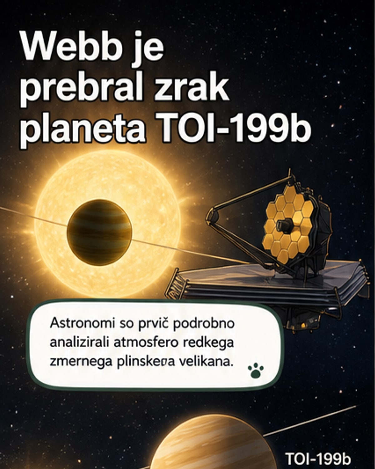 Prvi pogled v atmosfero redkega eksoplaneta