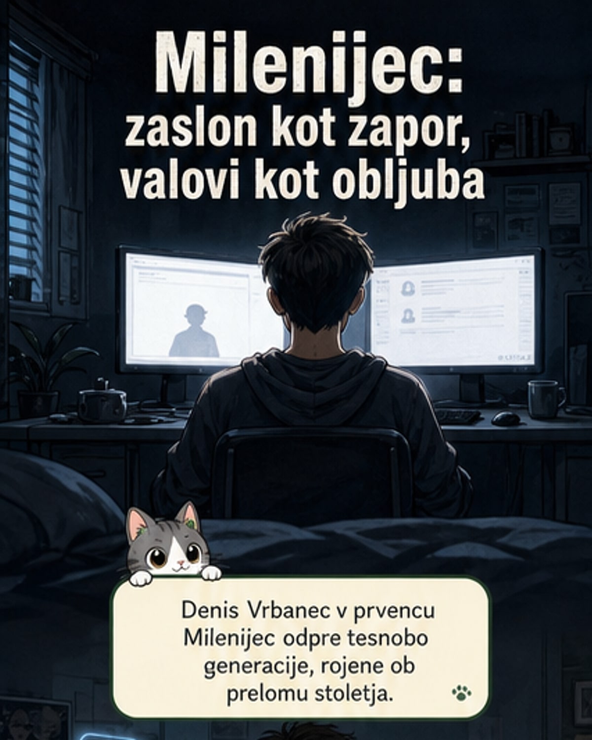 Kako milenijec išče smisel v valih in zaslonih