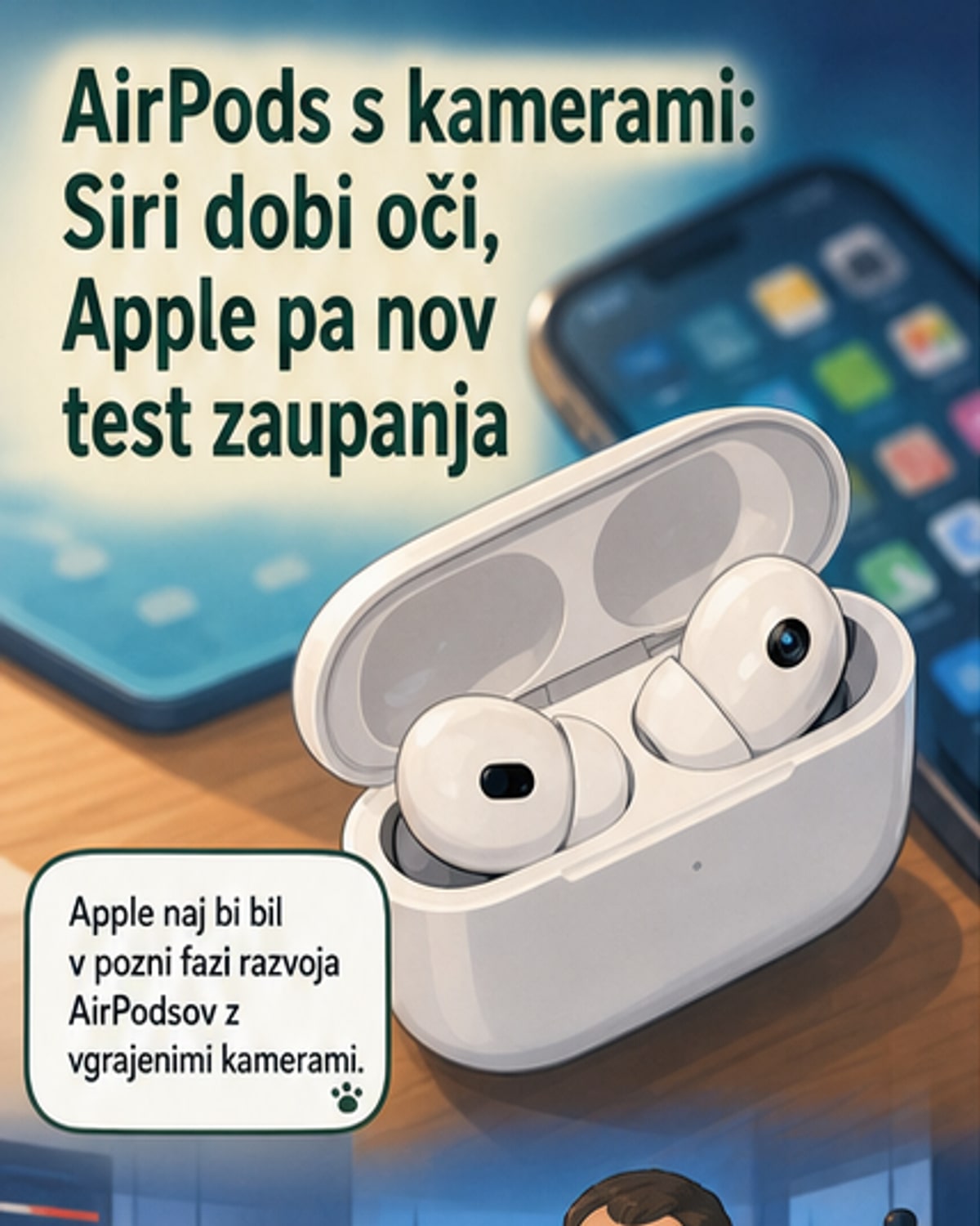 AirPodsi z očmi za Siri