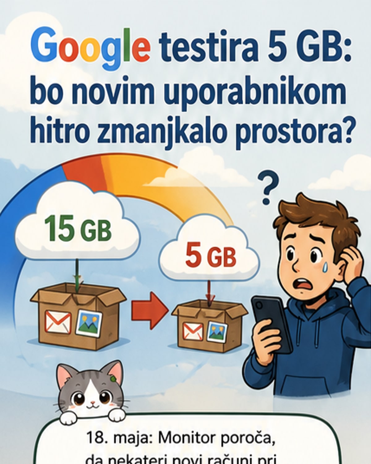 Google zmanjša prostor za nove uporabnike