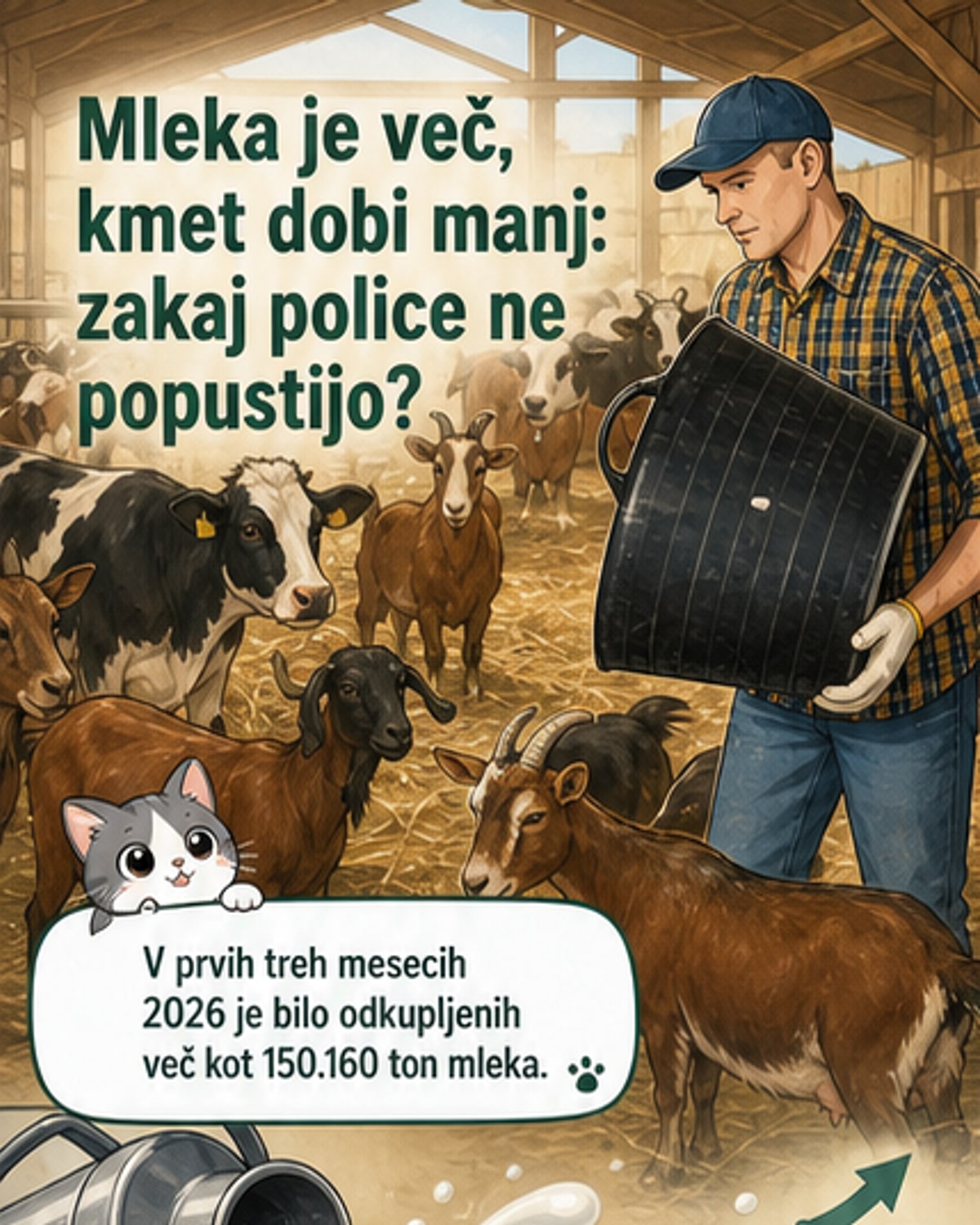 Kmetje dobijo manj, trgovine ne