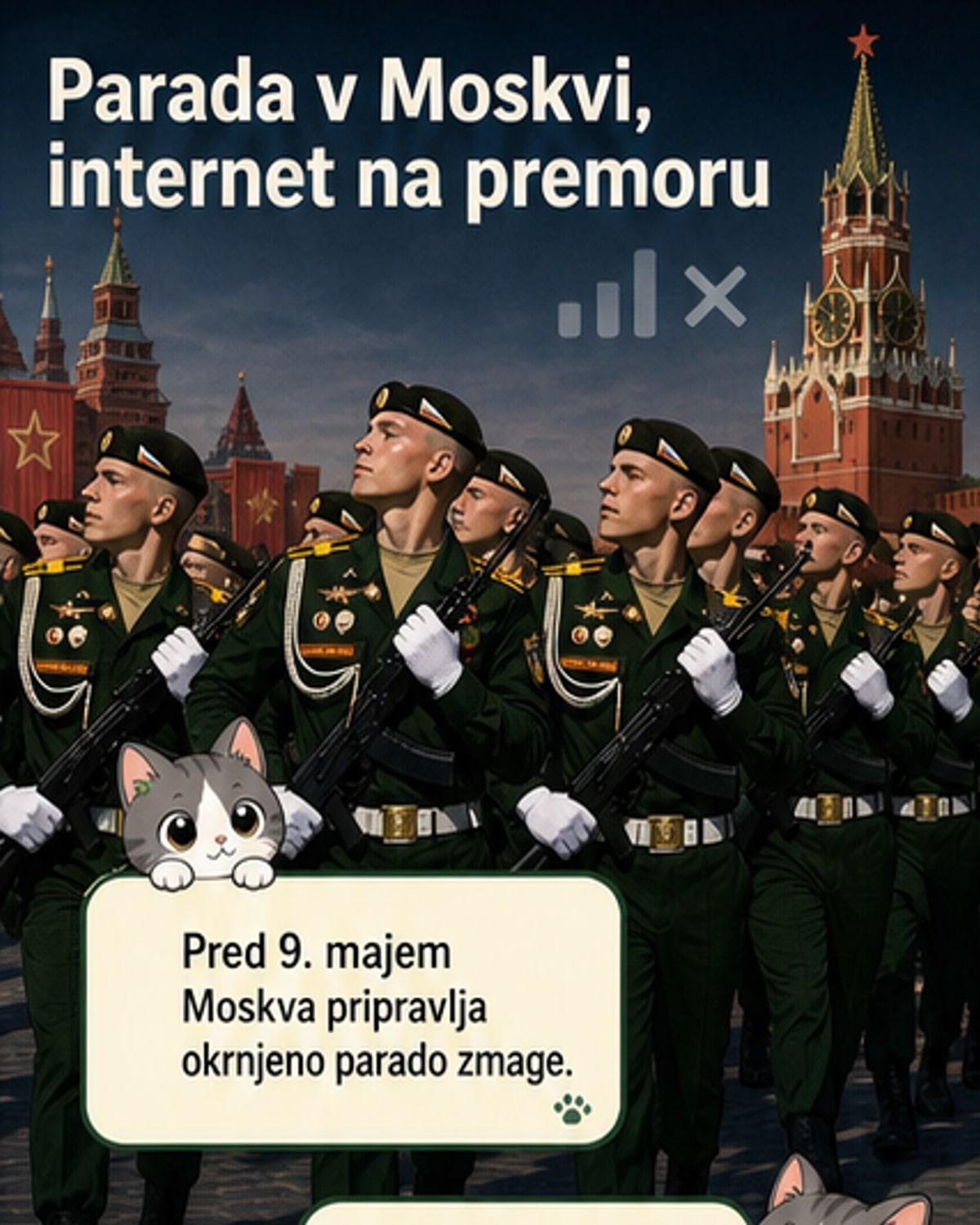 Omejitve interneta v Moskvi pred parado