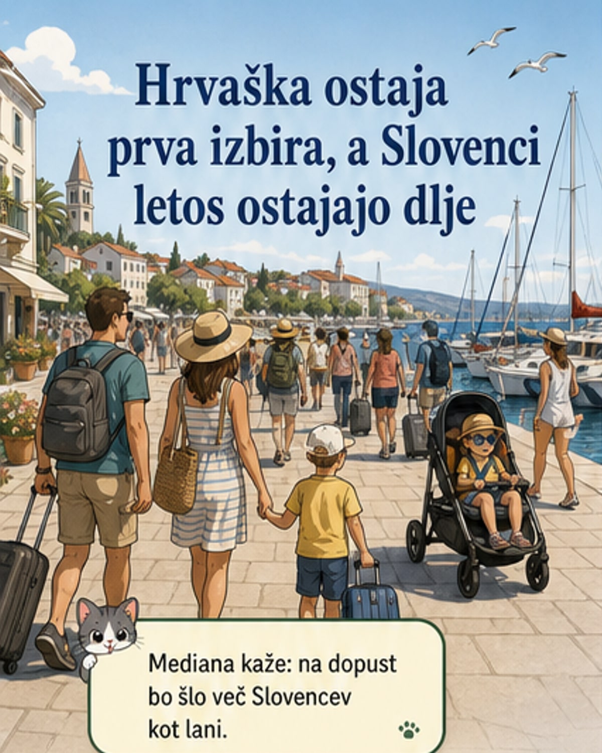 Slovenci letos 'napadajo' Hrvaško – z daljšimi dopusi