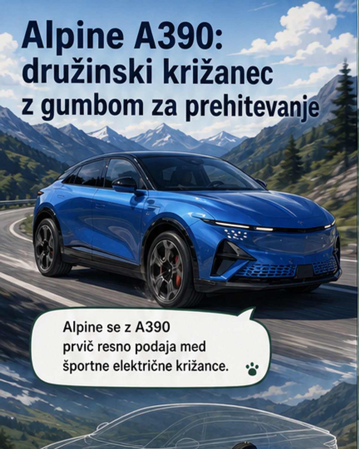 Alpine A390: Šprinter za dolge proge