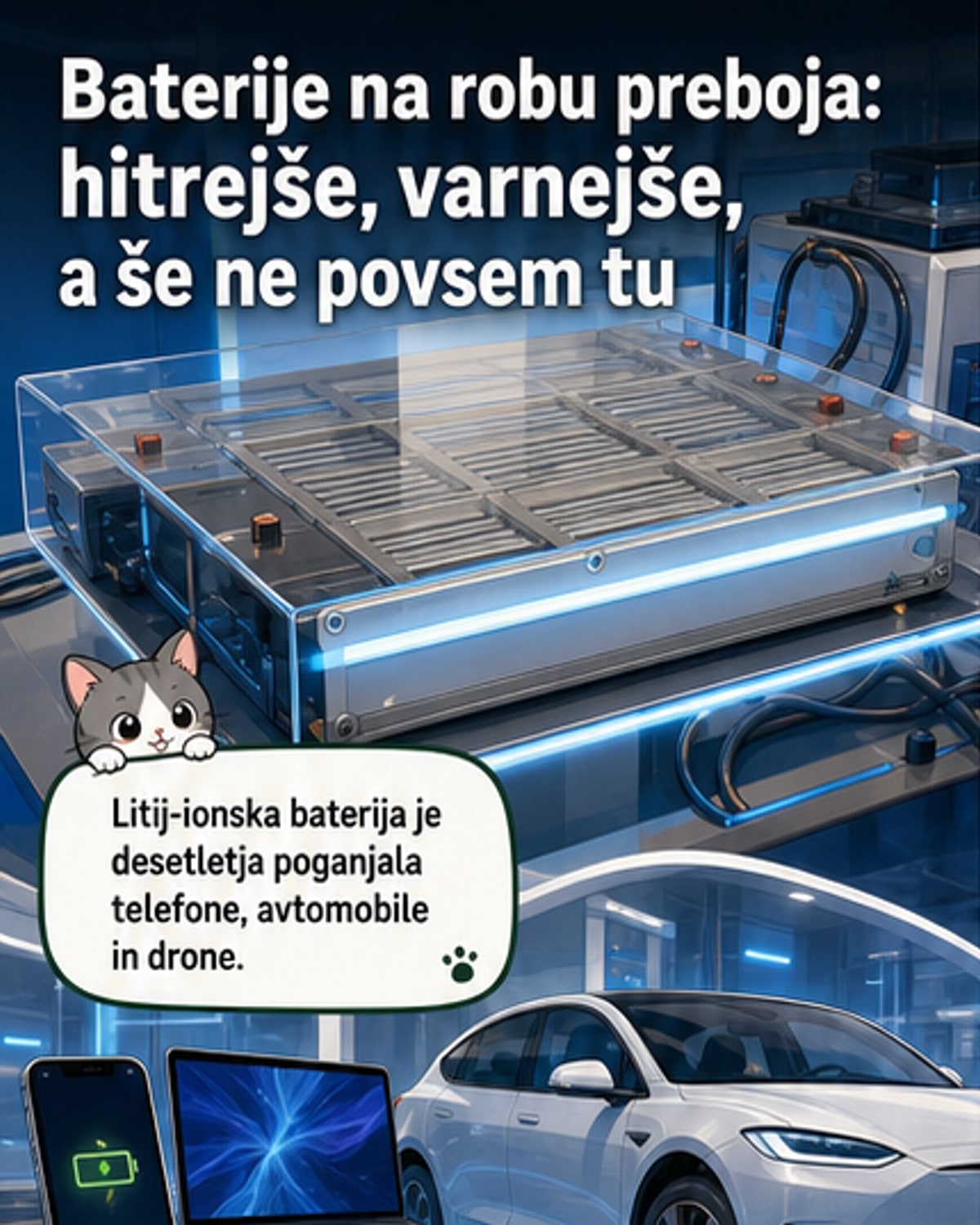 Nove baterije: hitreje, varnejše, bolj učinkovite