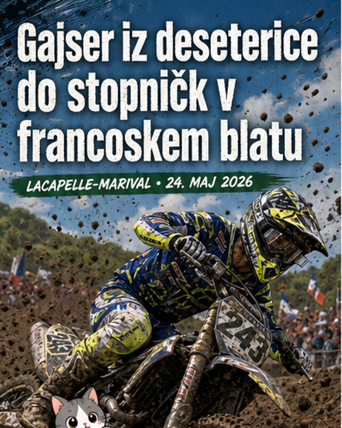Gajser tretji na francoski dirki