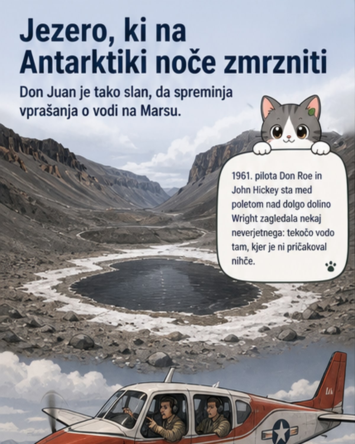Jezero, ki ne zmrzne pri –50 °C