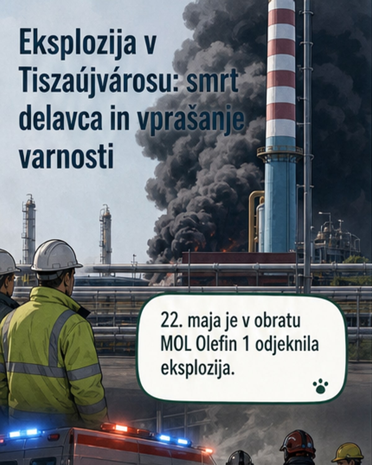 Smrt pri eksploziji v tovarni MOL