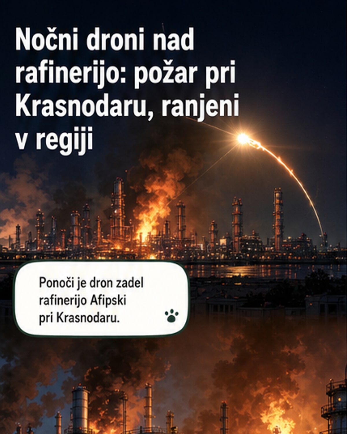 Ukrajinski droni udarili rafinerijo