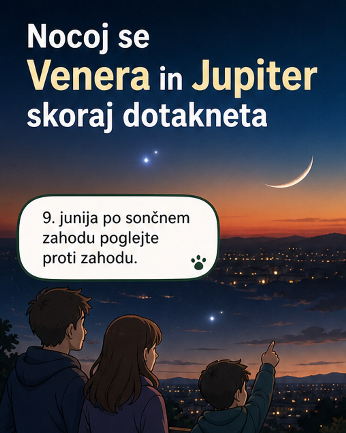Venera in Jupiter se združita v nebu