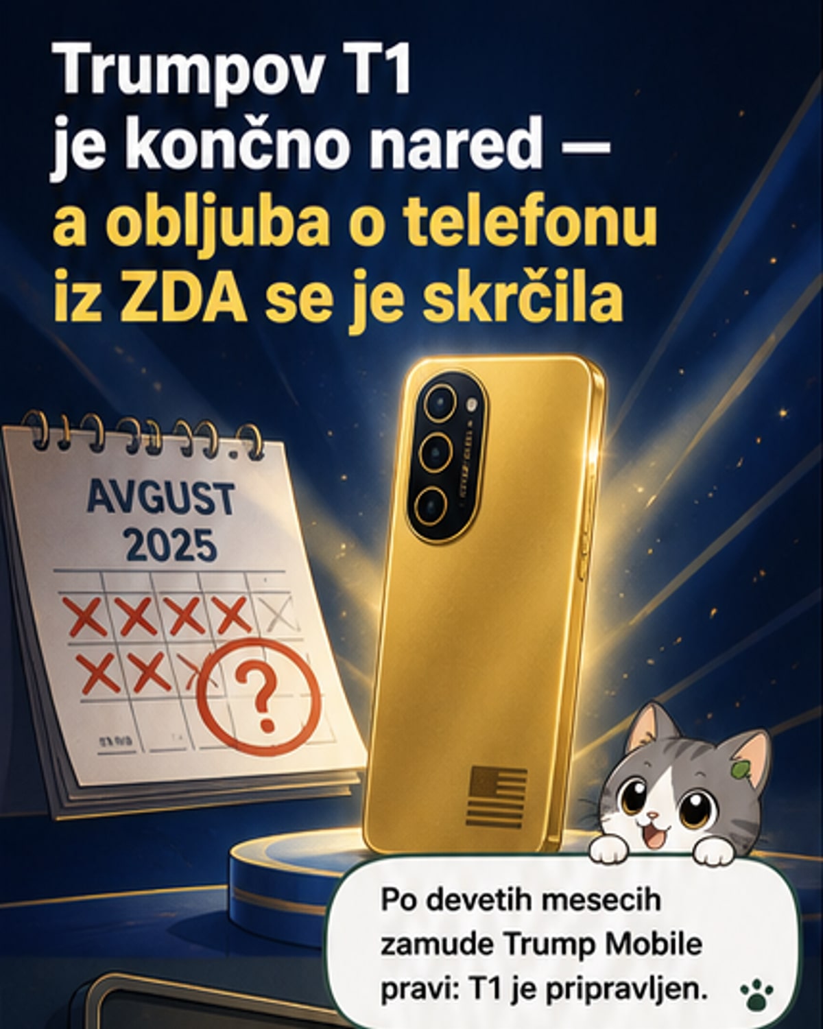 Trumpov telefon končno izdan po zamudi