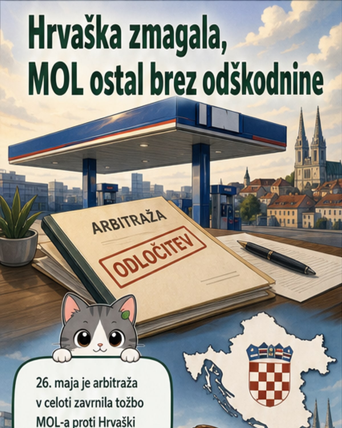 Hrvaška zmagala v dolgotrajnem sporu z MOL-om