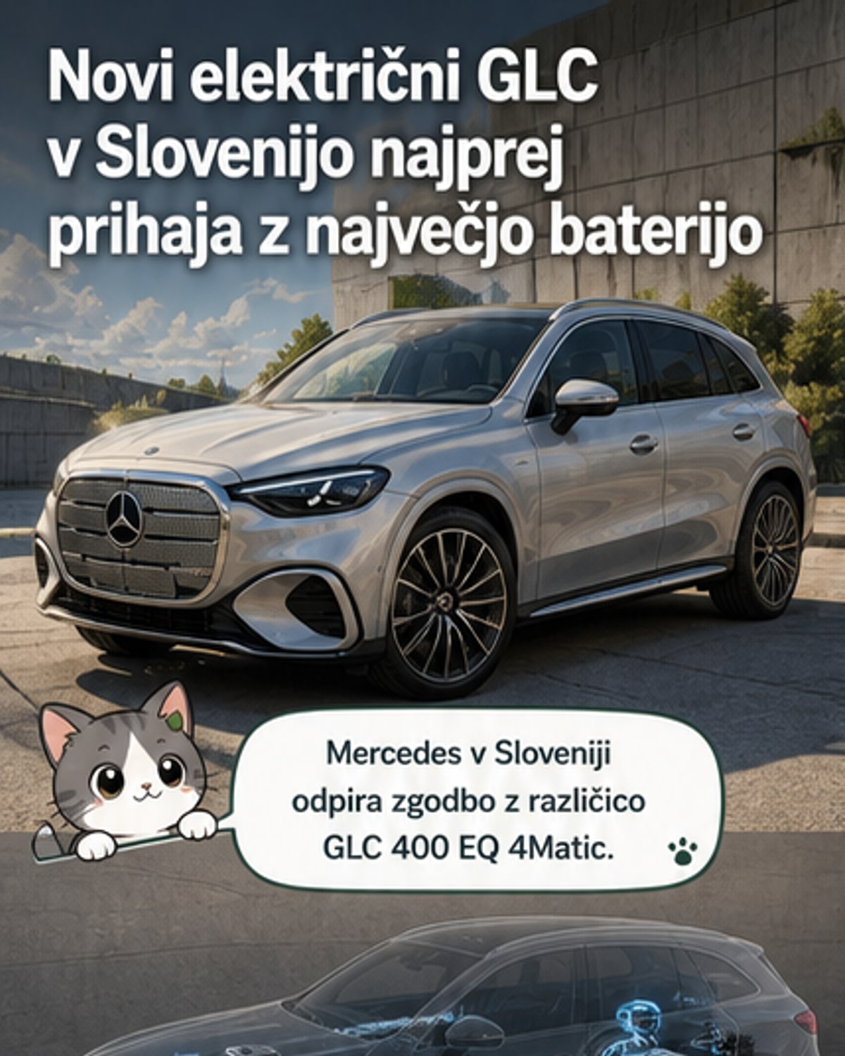 Mercedes EQGLC z največjo baterijo