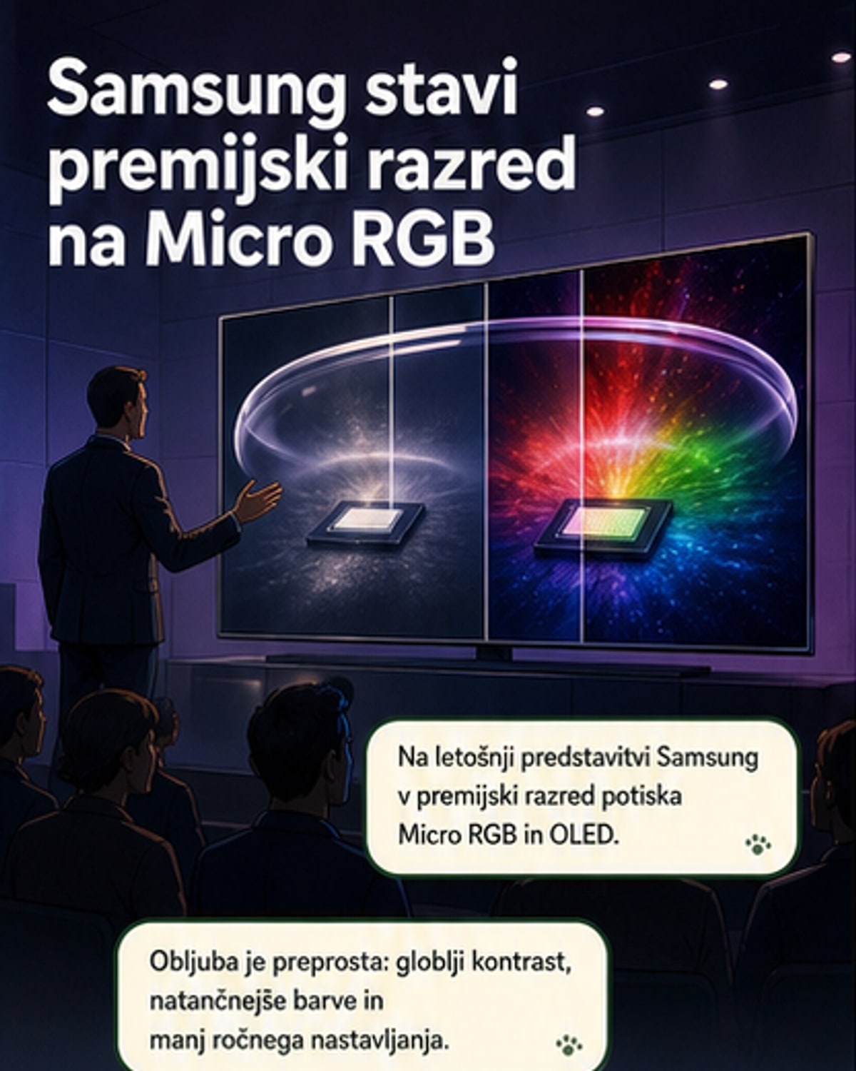 Samsung stavi na Micro RGB in OLED