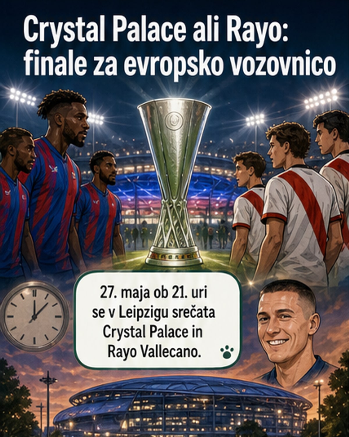 Finalni dvoboj: Crystal Palace proti Rayo Vallecano