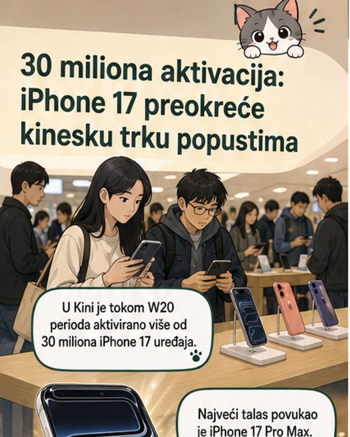 30 милиона активација iPhone 17 у Кини