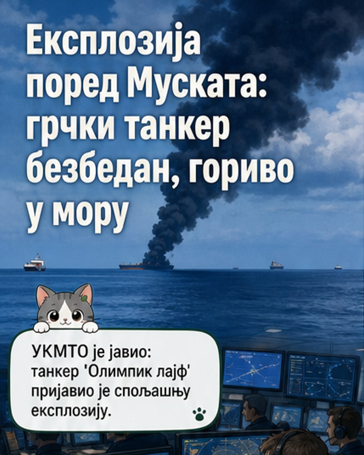 Танкер пријавио експлозију у Оманском заливу
