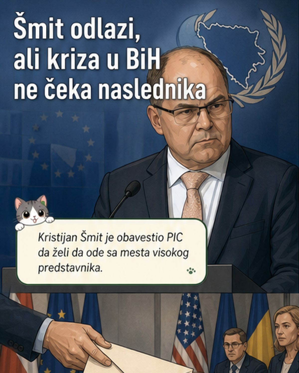 Šmit podneo ostavku na mesto visokog predstavnika u BiH