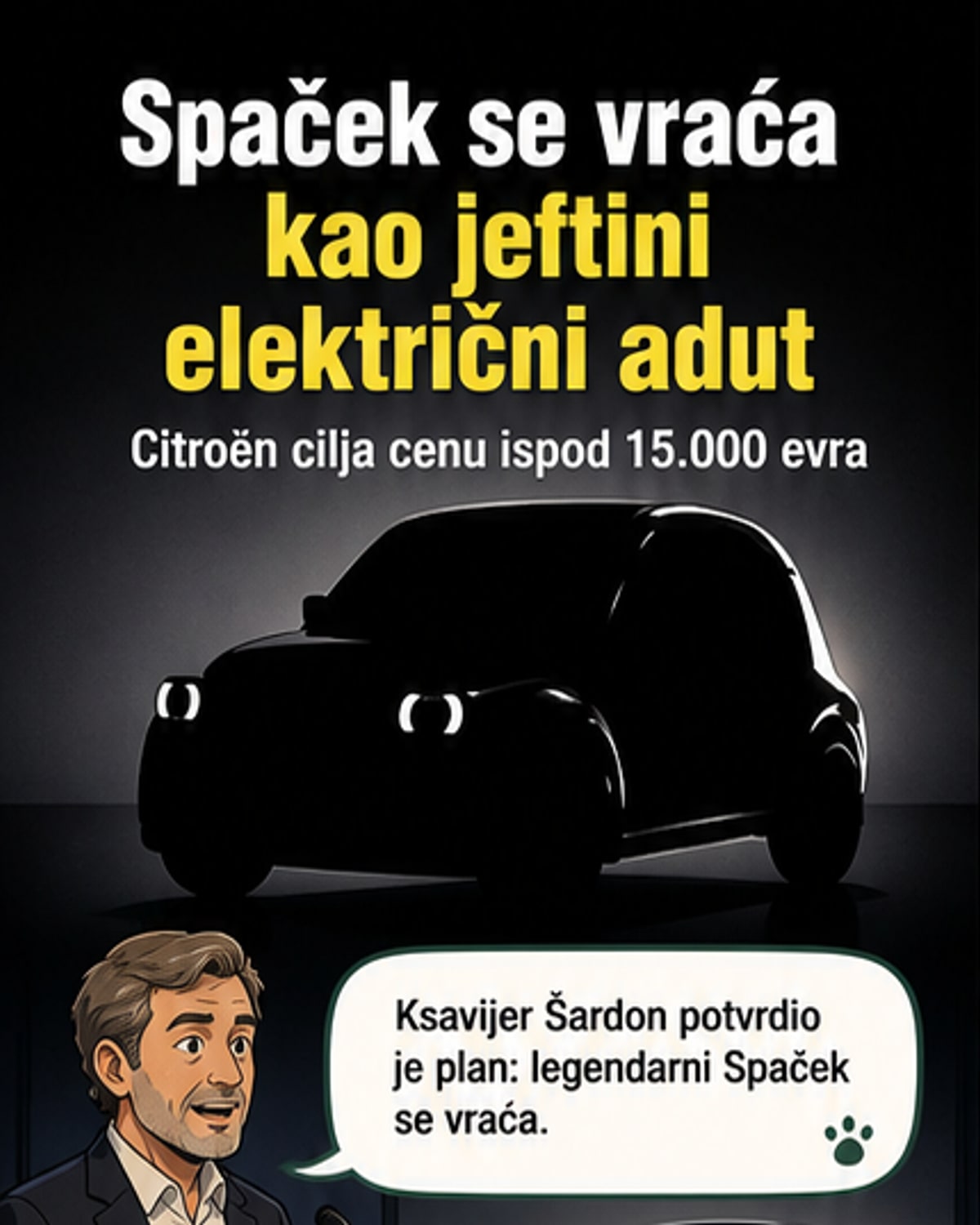 Vraća se Spaček — električni, ispod 15.000€
