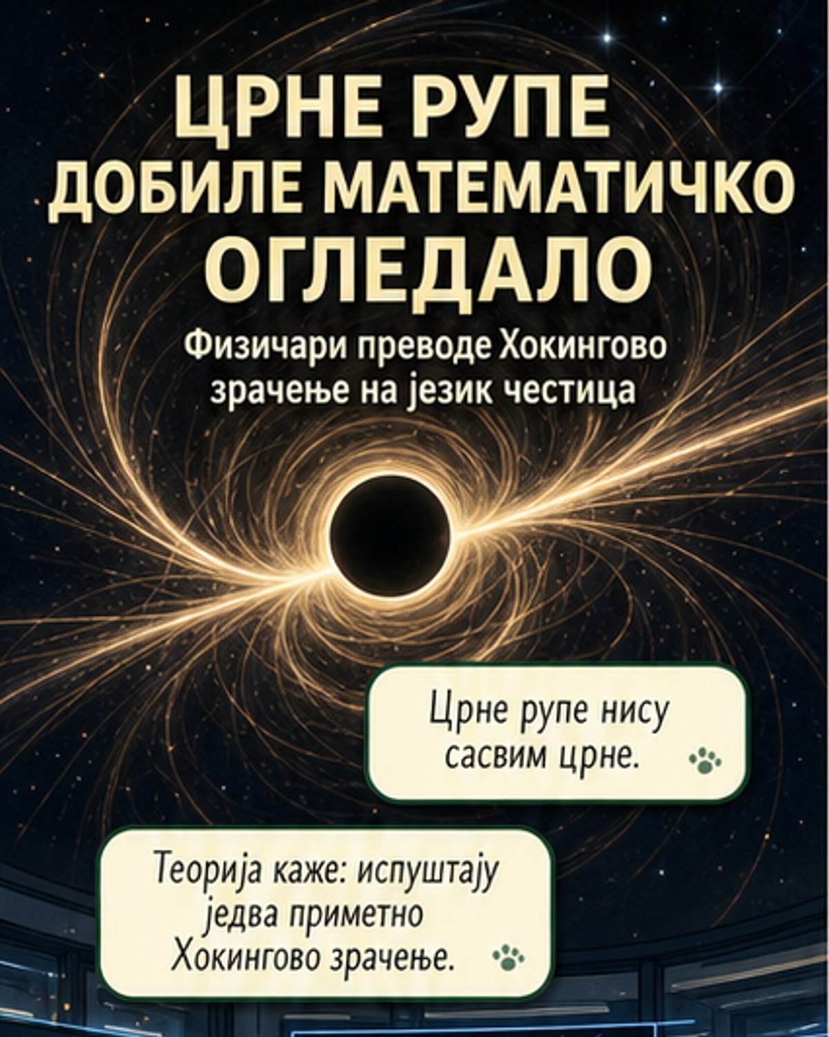Хокингово зрачење у новом светлу