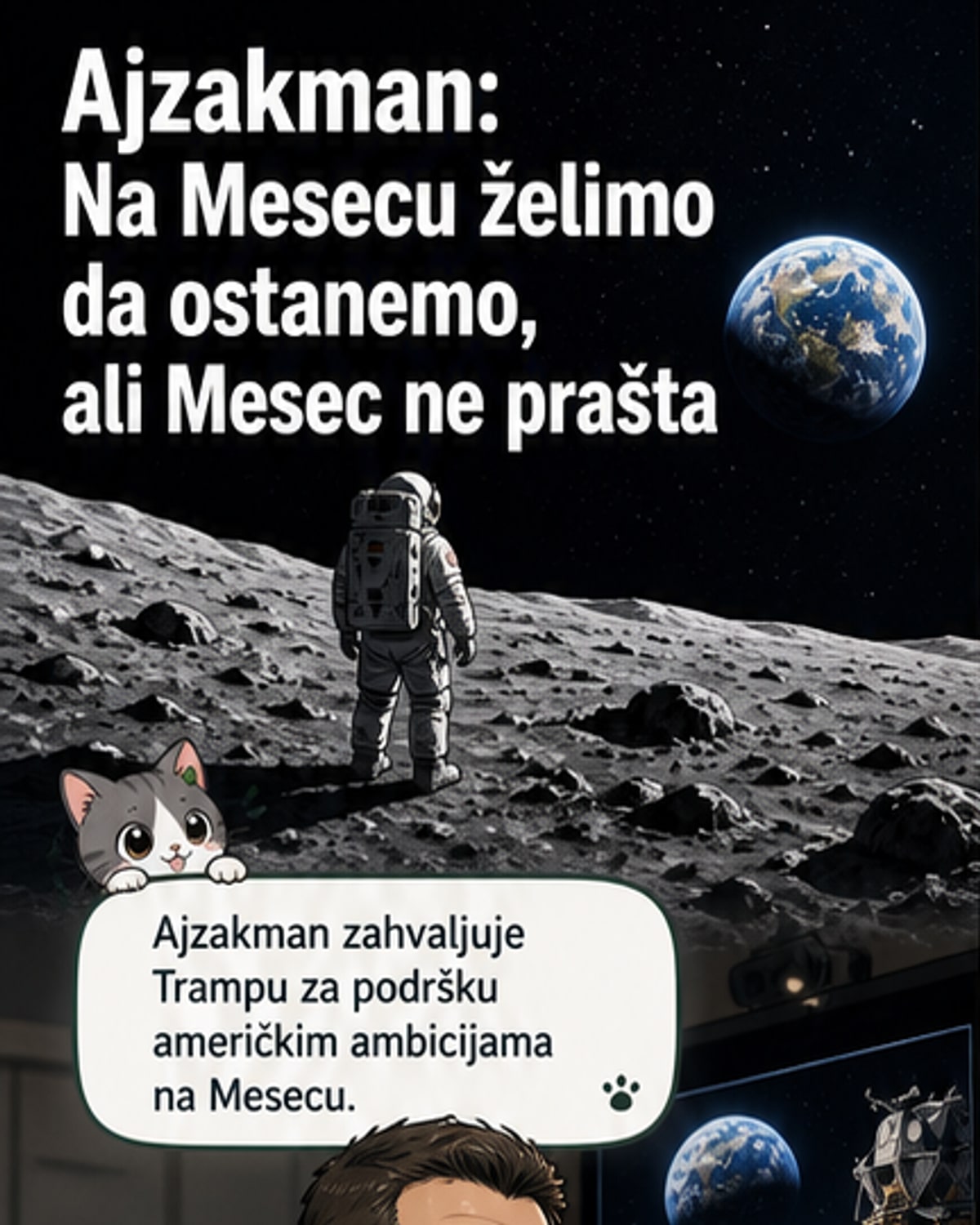 Ајзакман: Месец је леп, али непријатељски