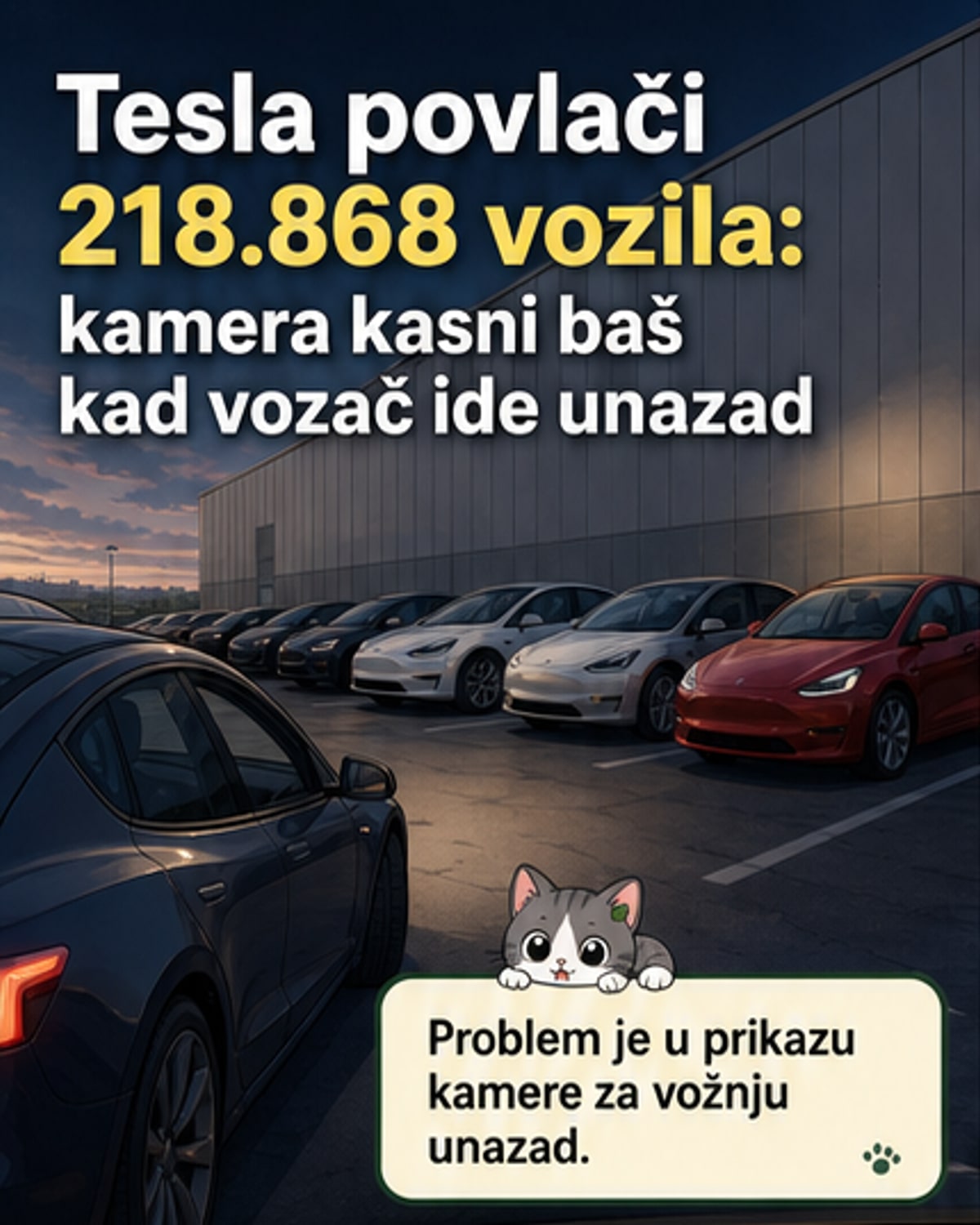 Тесла повлачи 218.868 возила