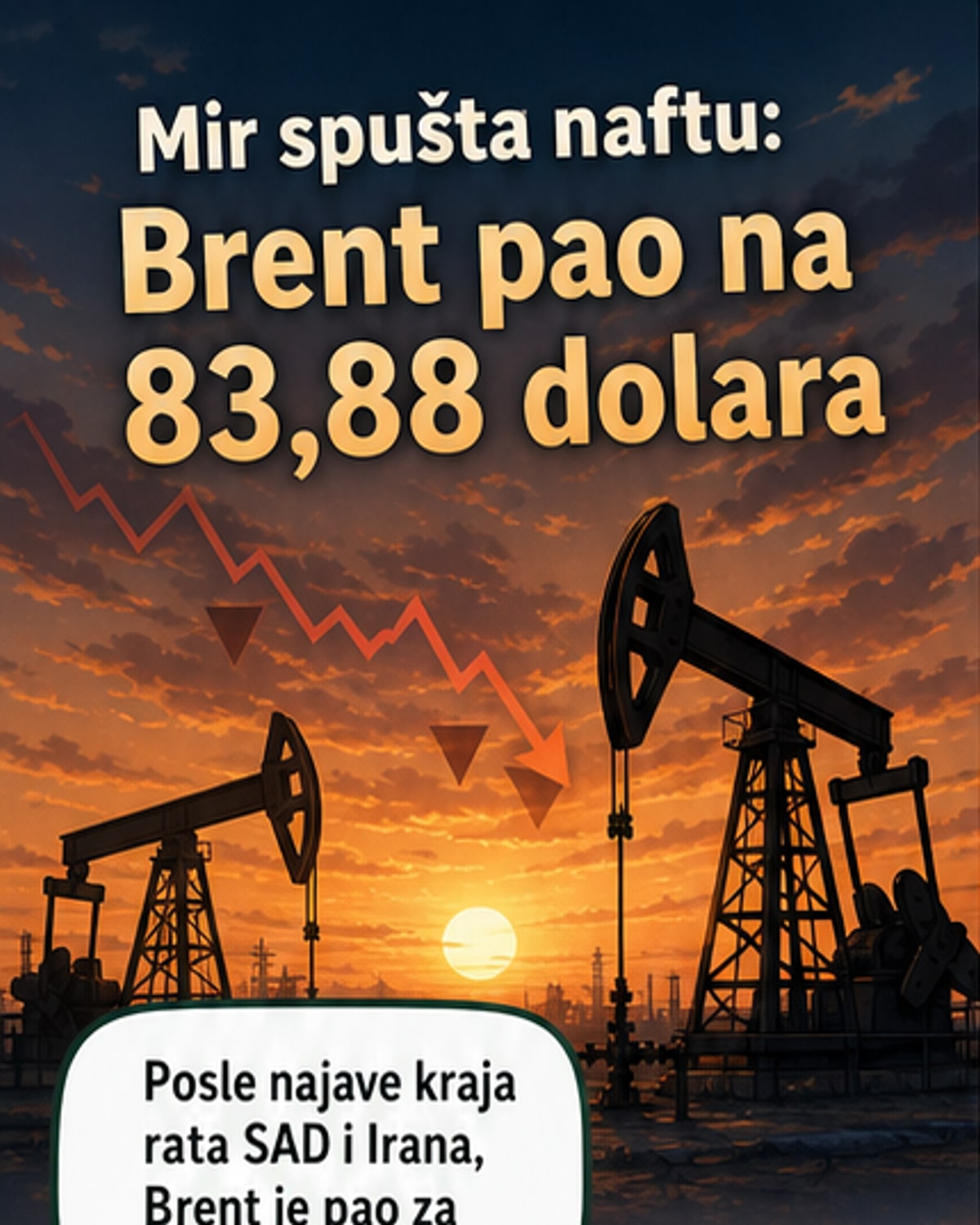 Пад цене нафте након мира између САД и Ирана