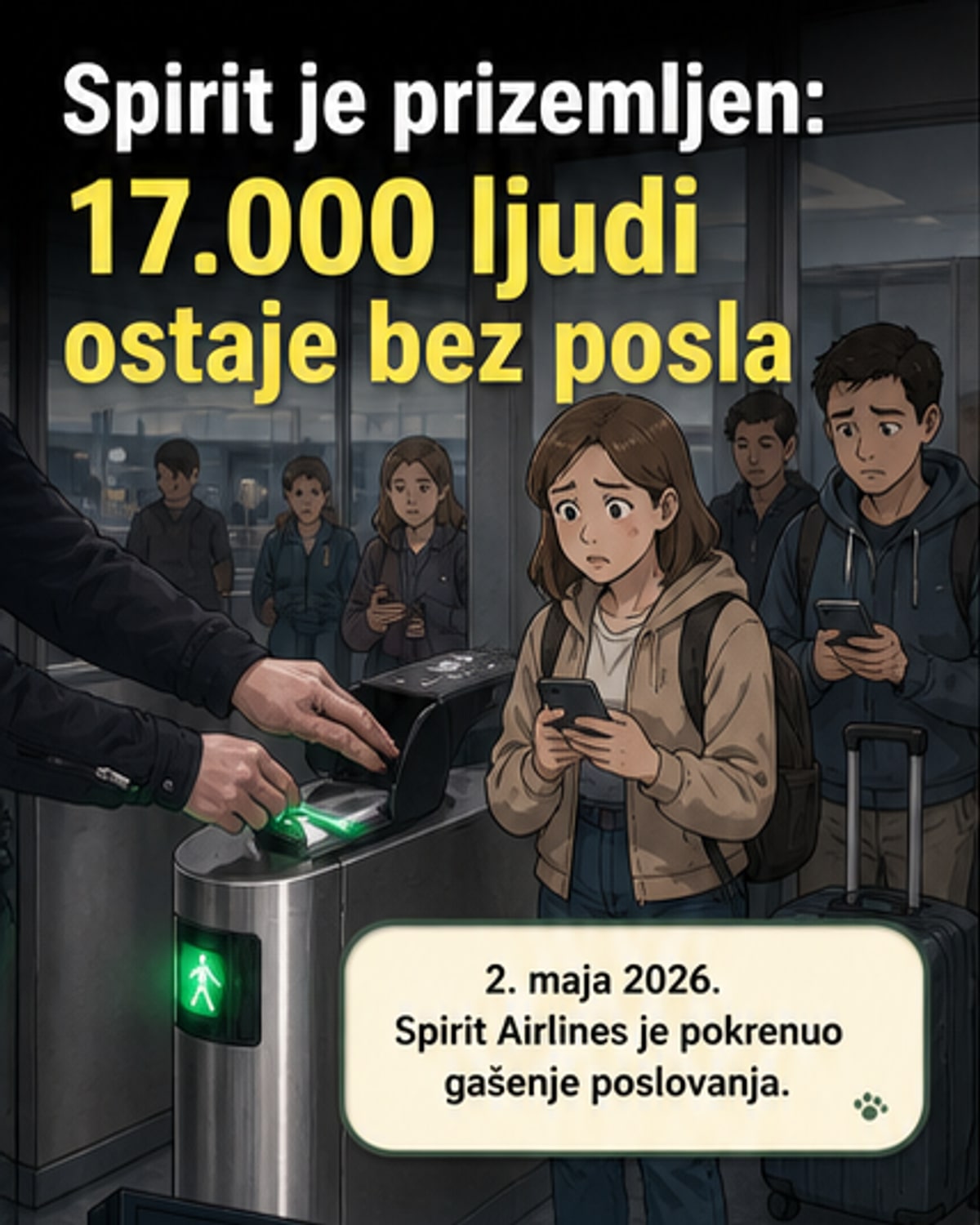 Spirit Airlines staje posle 34 godine
