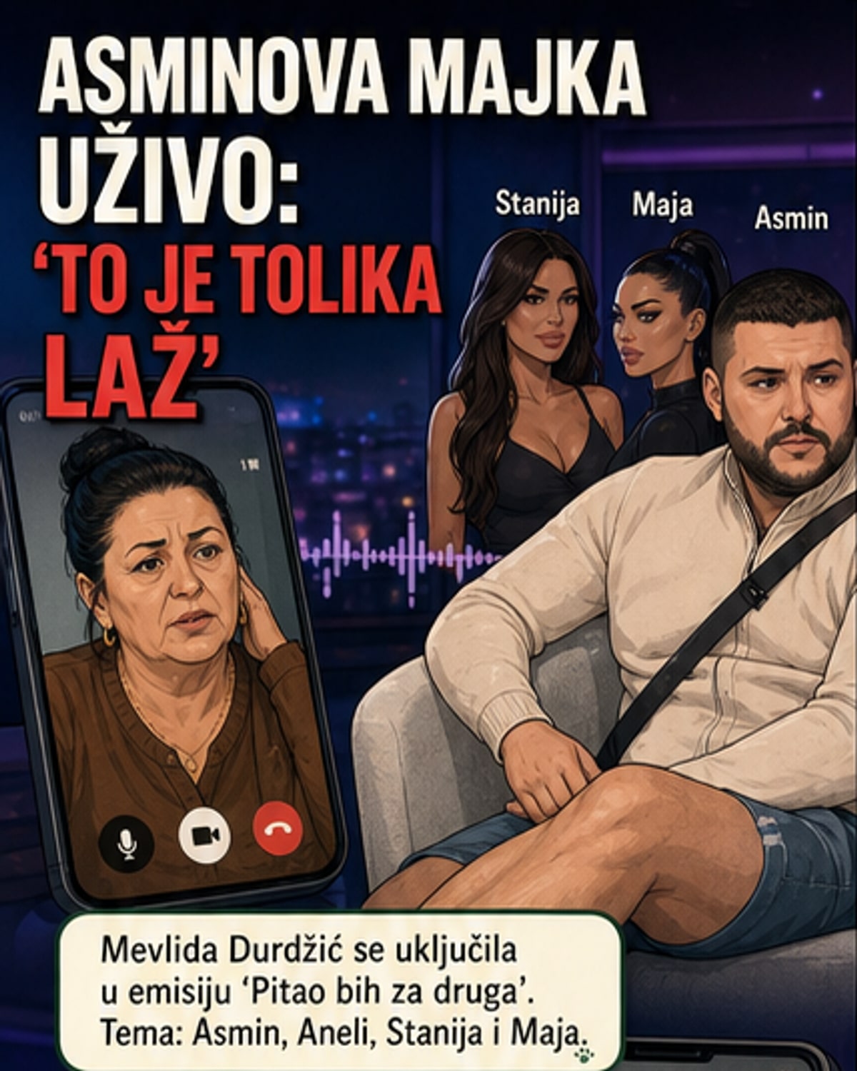 Асминова мајка ужива уживо: разоткрила Анели и Станију