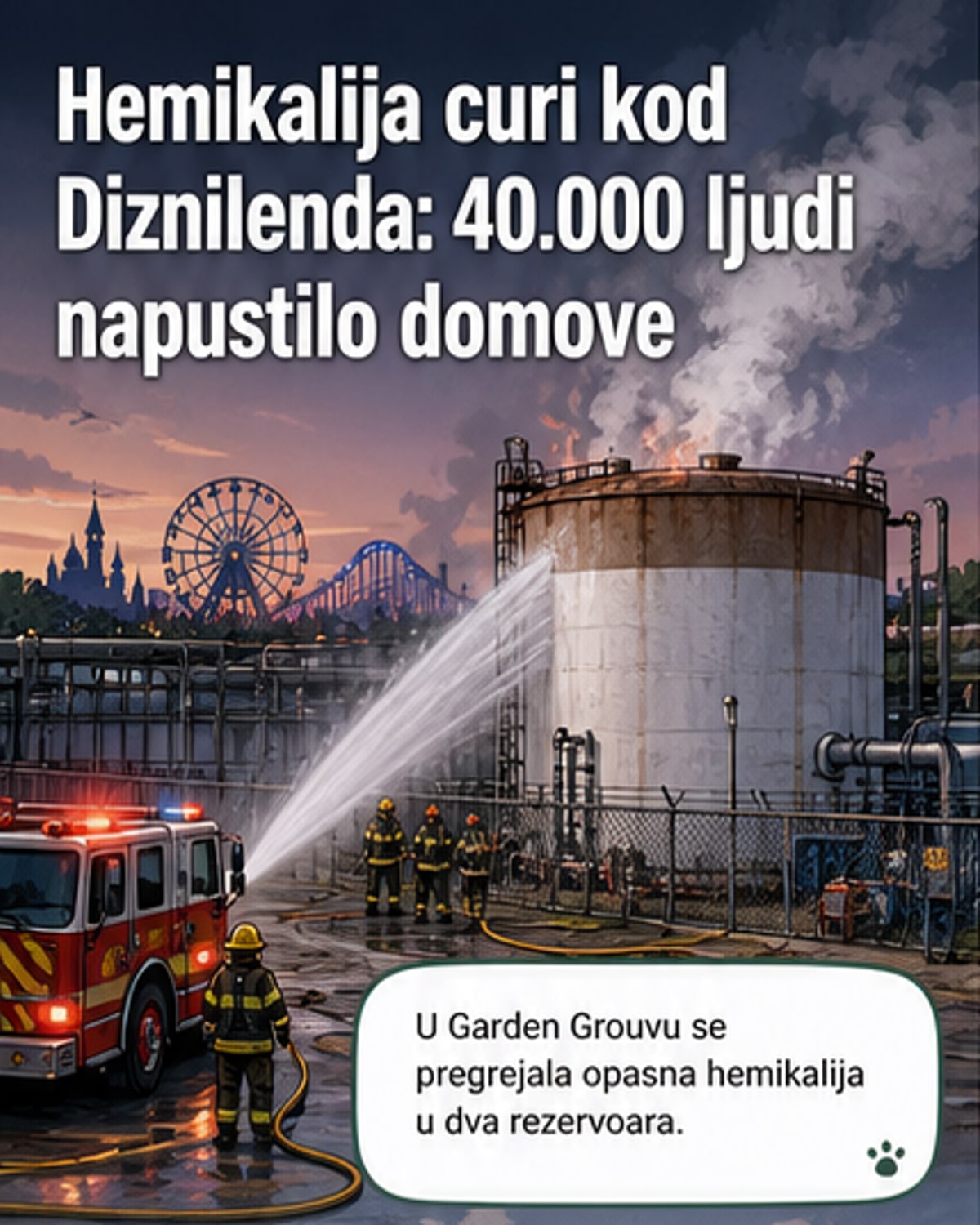 Hemijski curenje pored Diznilenda