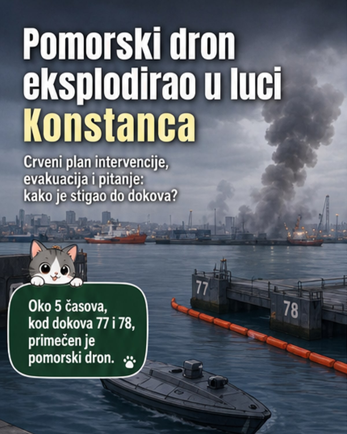 Дрон експлодирао у луци Констанца