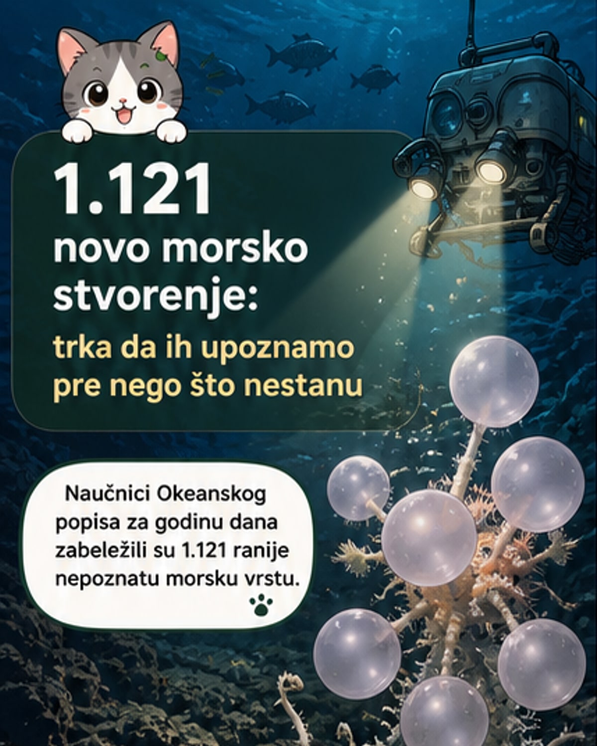 Откривено 1.121 нова морска врста