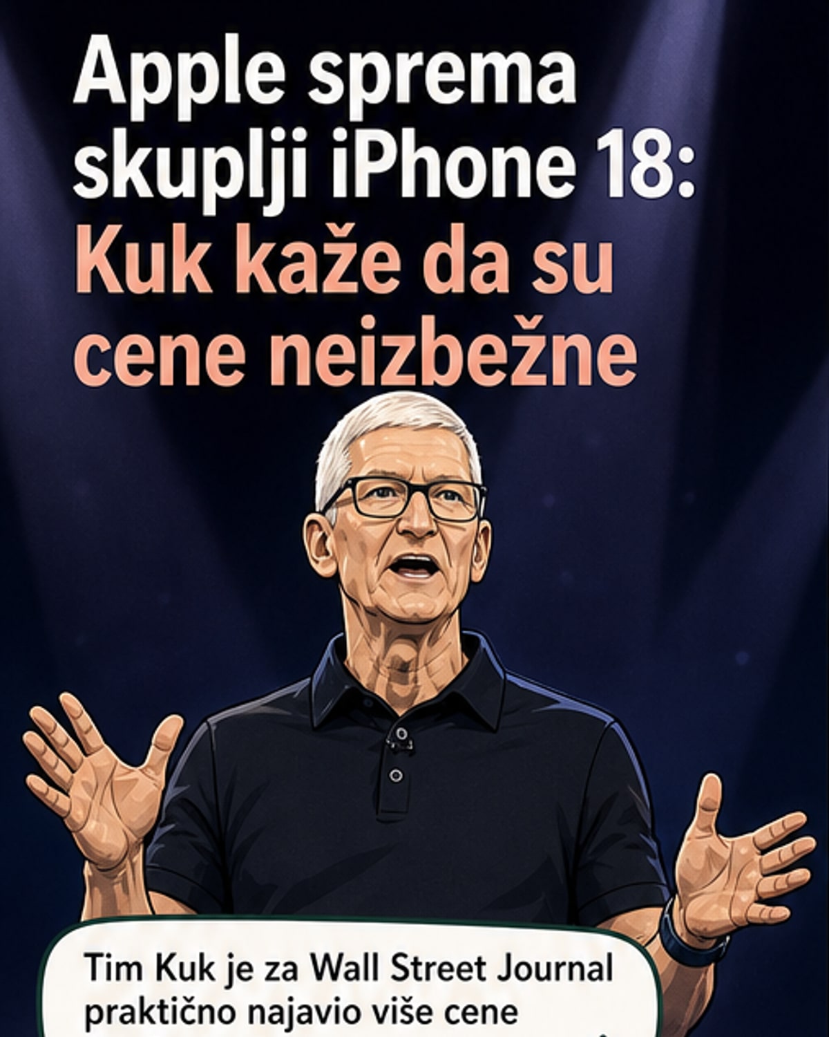 Илустровани iPhone и Mac са знаком упитника на компонентама, док стрелице показују раст цена.