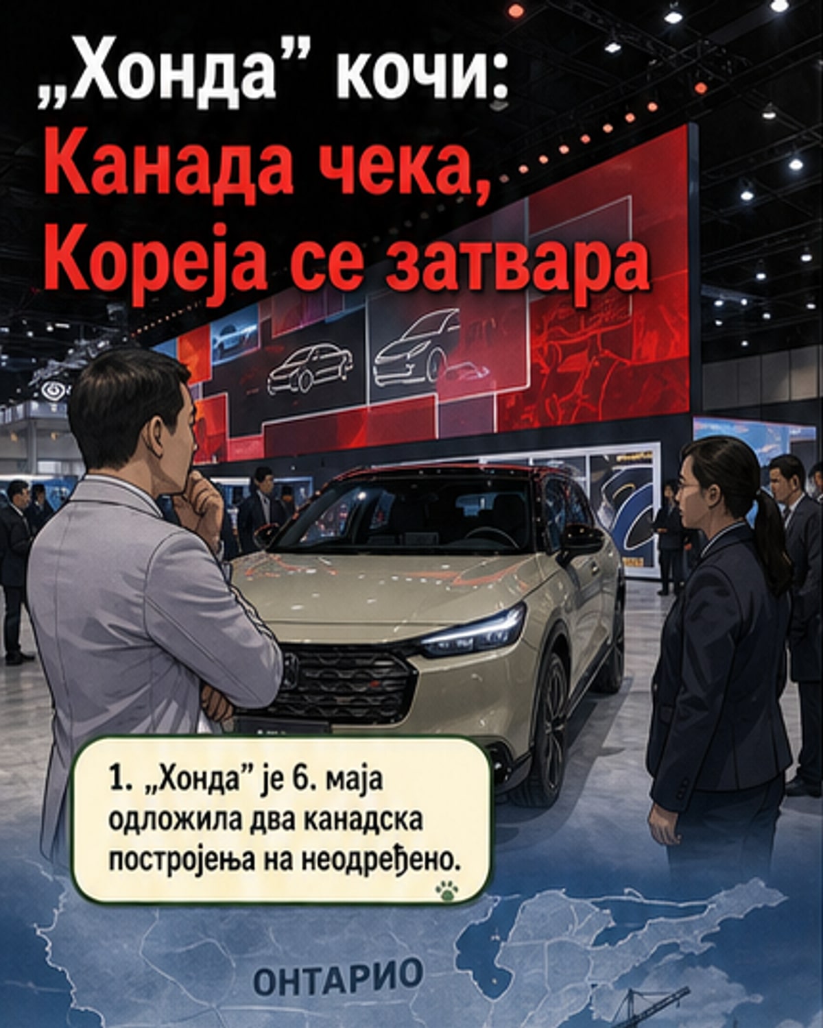Хонда повлачи пројекте у Канади и Јужној Кореји