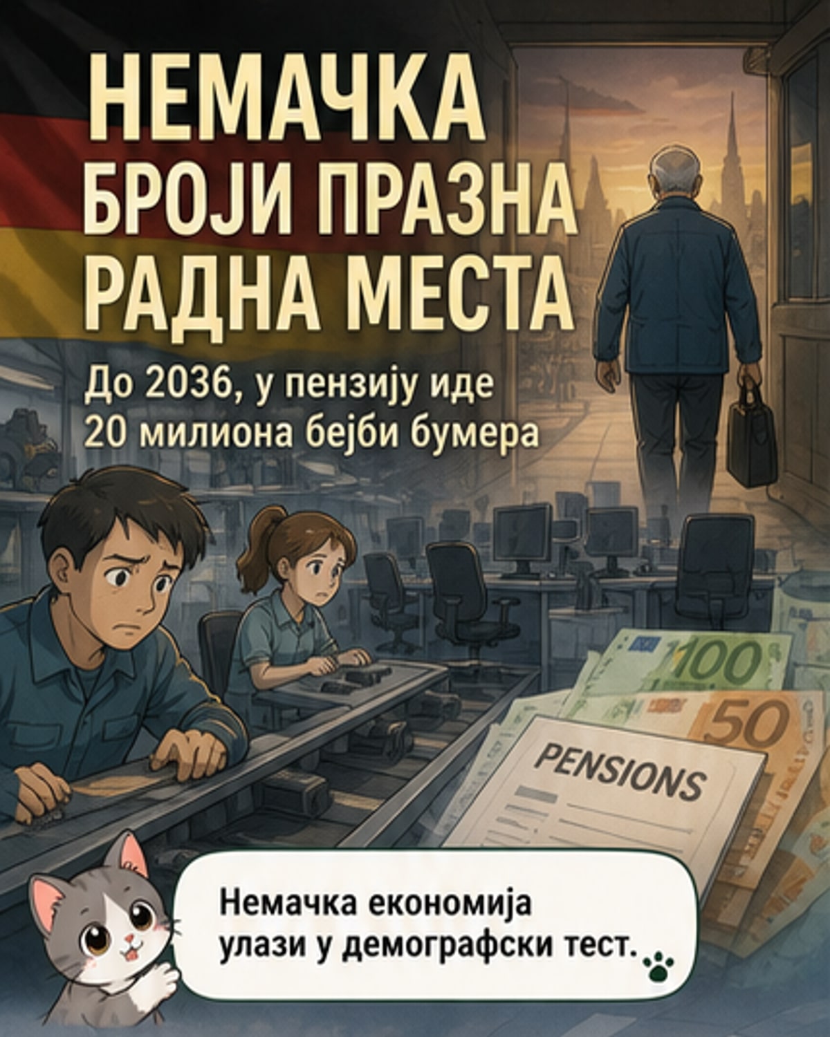 Немачка губи 4,3 милиона радника до 2036.
