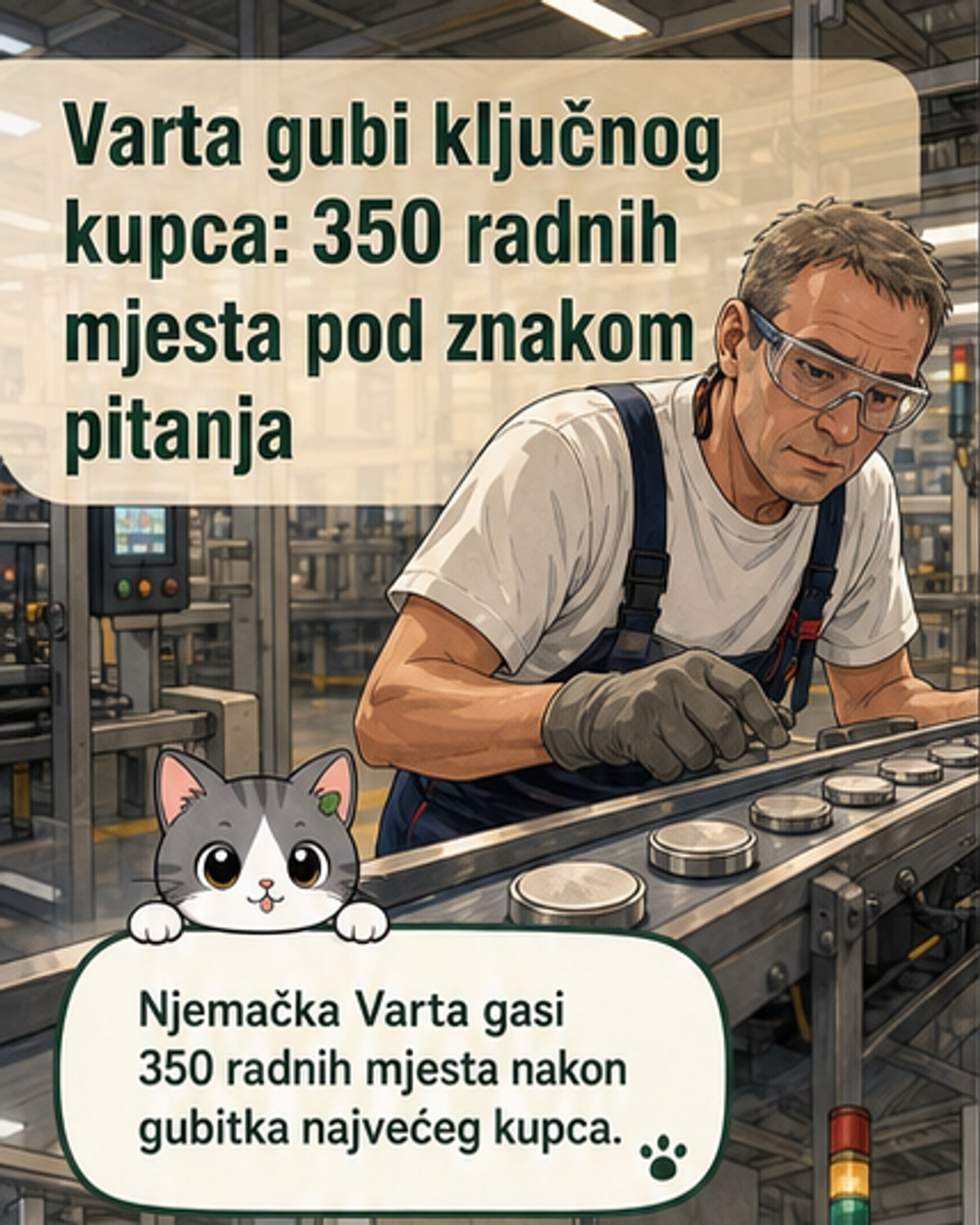 Варта смањује 350 радних места